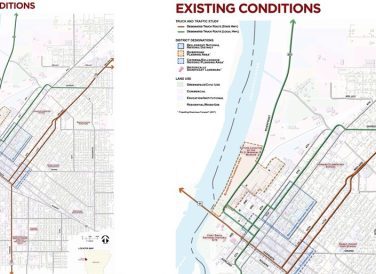 existing conditions transportation map Ft Smith Truck and Traffic Study